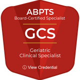 ABPTS Board-Certified Geriatric Clinical Specialist (GCS) — verified